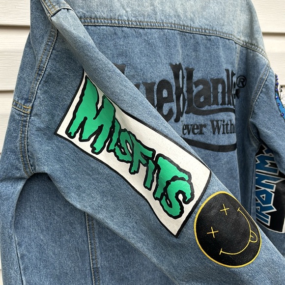 MA CHERIE MEN’S/LADIES DENIM JACKET GRATEFUL DEAD-AC/DC-RHCP-ROLLING STONES-M - Picture 9 of 10